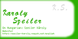 karoly szeiler business card