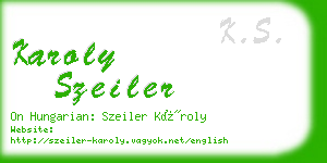 karoly szeiler business card